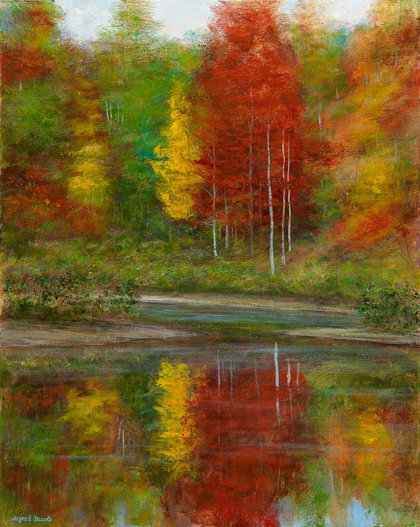 Bream Pond Autumn Painting